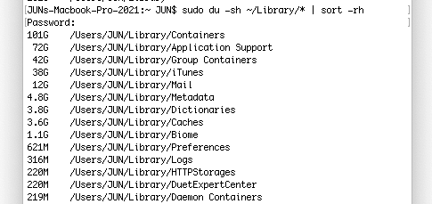 ターミナル:Users/Library
